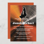 オレンジヒップホップダンスダンサーバー(ユダヤ教の)バル・ミツバー招待状 招待状 (正面/裏面)