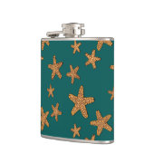 オレンジヒトデパターン フラスク (左)