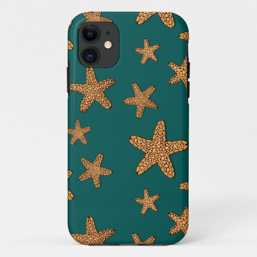 オレンジヒトデパターン Case-Mate iPhoneケース (裏面)