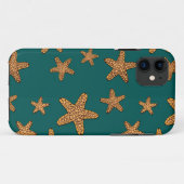 オレンジヒトデパターン Case-Mate iPhoneケース (裏面(横))