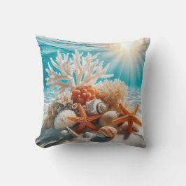 オレンジヒトデ海 クッション