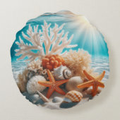 オレンジヒトデ海 ラウンドクッション (裏面)