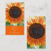 オレンジヒマワリの開花 名刺 (正面/裏面)