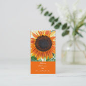 オレンジヒマワリの開花 名刺 (スタンド正面)