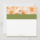 オレンジヒマワリブライダルシャワー招待 招待状 (裏面)