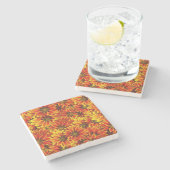 オレンジヒマワリ ストーンコースター (横)