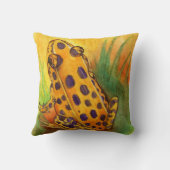 オレンジヒョウカエルの装飾用クッション クッション (裏面)