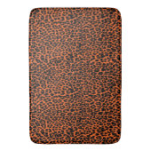 オレンジヒョウ皮プリント バスマット (正面縦)
