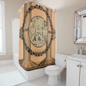 オレンジビクトリアン色の日焼け黒のショーカーテン シャワーカーテン (インサイチュ)