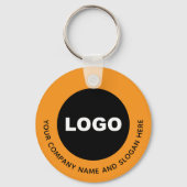 オレンジビジネス会社プロモーションロゴQRコード キーホルダー (正面)