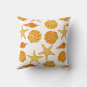 オレンジビーチの貝パターン クッション (裏面)