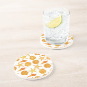 オレンジビーチの貝パターン コースター (側面)