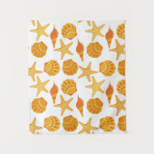 オレンジビーチの貝パターン タペストリー (正面)