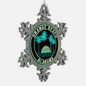 オレンジビーチアラバマ スノーフレークピューターオーナメント (左)