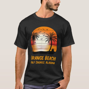オレンジビーチガルフショアーズアラバマヴィンテージサンセットレ Tシャツ