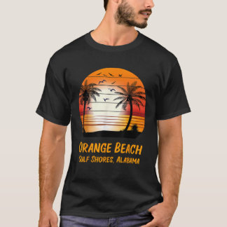 オレンジビーチガルフショアーズアラバマヴィンテージサンセットレ Tシャツ