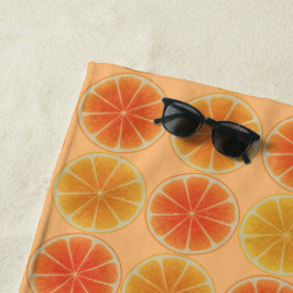 オレンジビーチタオル ビーチタオル