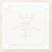 オレンジビーチヒトデ ガラスコースター