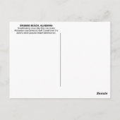 オレンジビーチ、アラバマ湾岸はがき ポストカード (裏面)