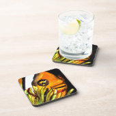 オレンジピエロ魚水彩オリジナルアート絵画ズ コースター (右側)