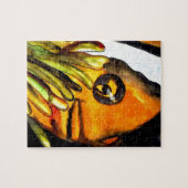 オレンジピエロ魚水彩オリジナルアート絵画ズ ジグソーパズル (横)