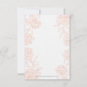 オレンジピオニー ヴィンテージ結婚式 出席確認 出欠カード (裏面)