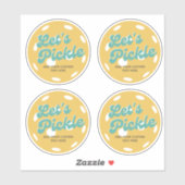 オレンジピックボールレッツピックルパーソナライズされた文字 シール (シート)