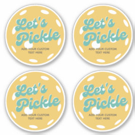 オレンジピックボールレッツピックルパーソナライズされた文字 シール