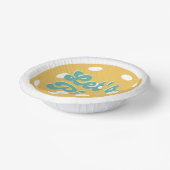 オレンジピックボールレッツピックルパーソナライズされた文字 ペーパーボウル (傾斜あり)