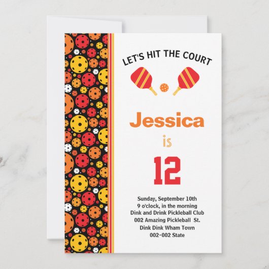 オレンジピックボールB'day + RSVP 招待状 (正面)