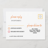 オレンジピックボールB'day + RSVP 招待状 (裏面)