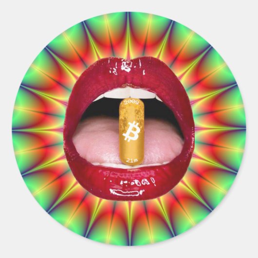 オレンジピルステッカー#2 ラウンドシール (正面)