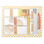 オレンジピル看護学生投薬テンプレート ノートパッド (正面)