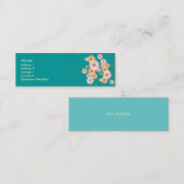 オレンジピンクがかったデイジーによっては名刺が開花します スキニー名刺 (正面/裏面)