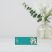 オレンジピンクがかったデイジーによっては名刺が開花します スキニー名刺 (スタンド正面)