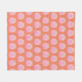 オレンジピンクカボチャブランケット フリースブランケット (正面(横))