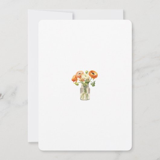 オレンジピンクガーデンフローラ60thバースデーパーティー 招待状 (裏面)