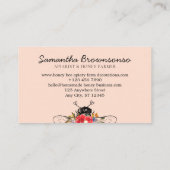 オレンジピンククラスハートフローラアピールハニービー 名刺 (裏面)