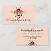 オレンジピンククラスハートフローラアピールハニービー 名刺 (正面/裏面)