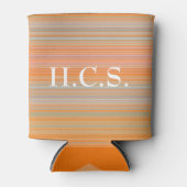 オレンジピンククーラーボックスとイニシャルHAMbyWG 缶クーラー (正面)