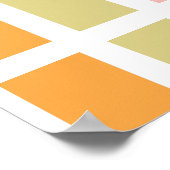 オレンジピンクグリーンタンヒューズ ポスター (角)