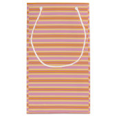 オレンジピンクストライプ色 スモールペーパーバッグ (裏面)