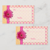 オレンジピンクデイジー特別座席表 プレイスカード (正面/裏面)