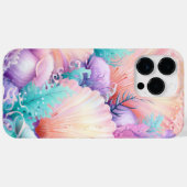 オレンジピンクパープルパステルシーシェル Case-Mate iPhoneケース (裏面 (横))