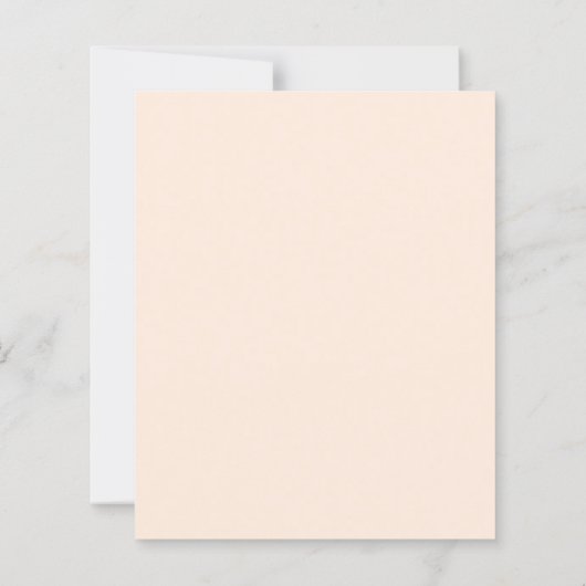 オレンジピンクピーチ花模様結婚式招待状 (裏面)