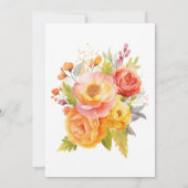 オレンジピンクフローラ90th誕生日パーティー 招待状 (裏面)