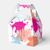 オレンジピンクブルーモダン抽象芸術絵を描スプラッシュ フェイバーボックス (裏面サイド)