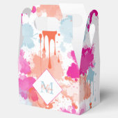 オレンジピンクブルーモダン抽象芸術絵を描スプラッシュ フェイバーボックス (オープン)