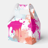 オレンジピンクブルーモダン抽象芸術絵を描スプラッシュ フェイバーボックス (裏面サイド)