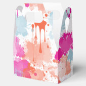 オレンジピンクブルーモダン抽象芸術絵を描スプラッシュ フェイバーボックス (オープン)
